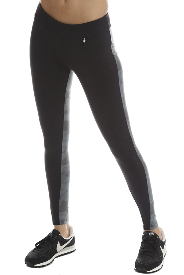 Monrow Seamed Camo Legging - Grey Camo /Black Monrow Seamed Camo Legging - Grey Camo /Black