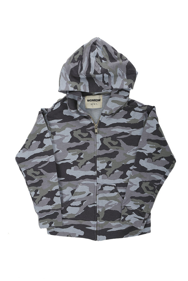 Kids Monrow Camo Zip Hoody - Surf Kids Monrow Camo Zip Hoody - Surf
