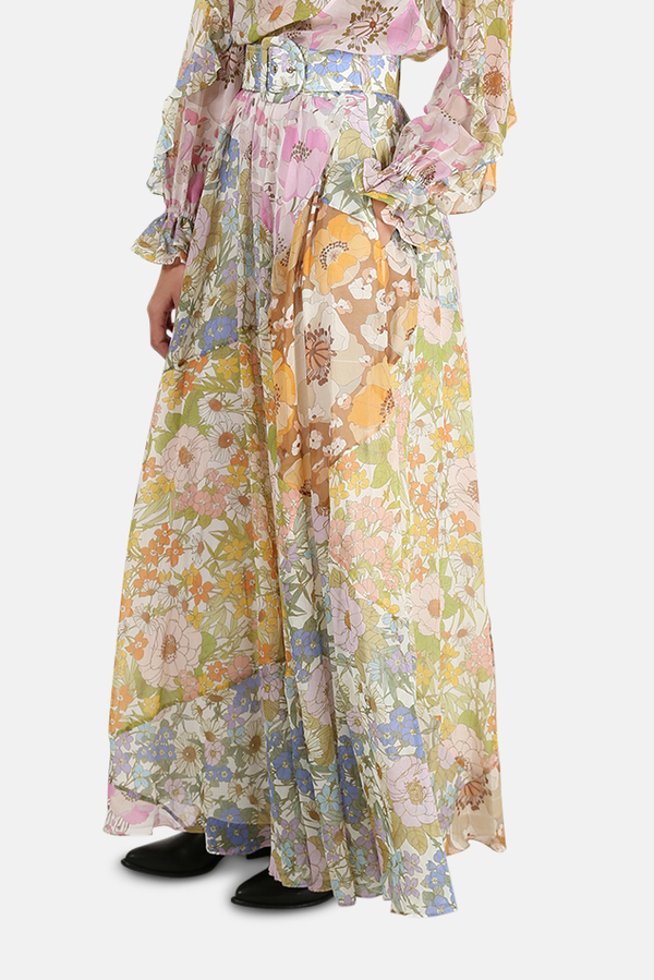 chinese dress ladies Zimmermann Super Eight Maxi Skirt Mixed Floral