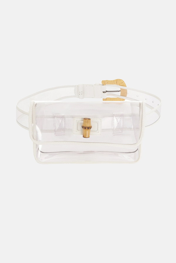 Zimmermann Transparent Belt Bag Ivory Garmentory