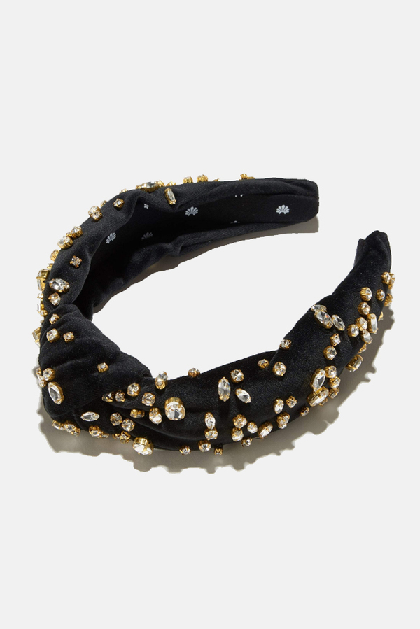 Blue&Cream Lele Sadoughi Crystal Headband - Jet | Garmentory display picture 1