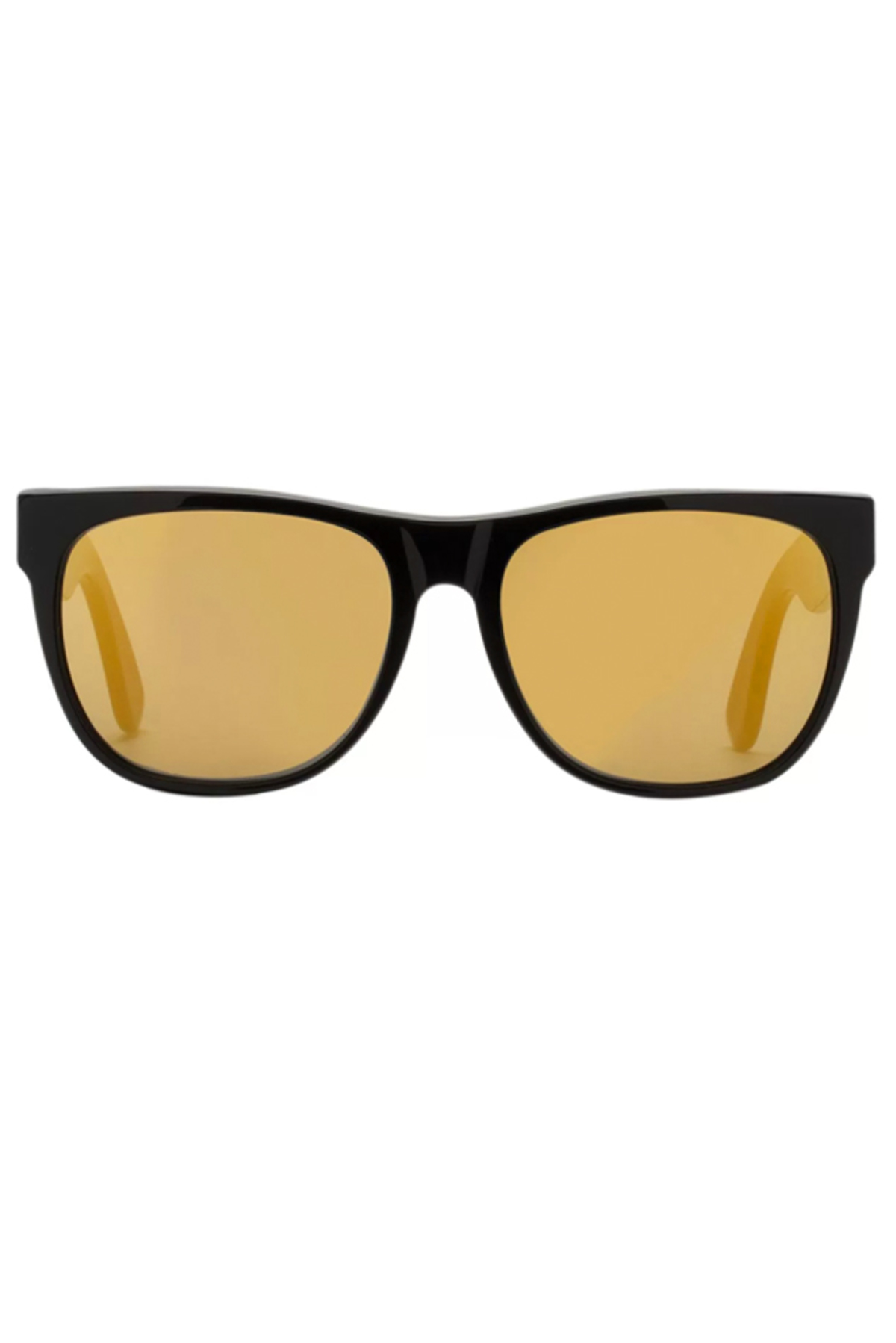 RetroSuperFuture Basic Black 24k Sunglasses - Black/Gold - Image 1 of 2