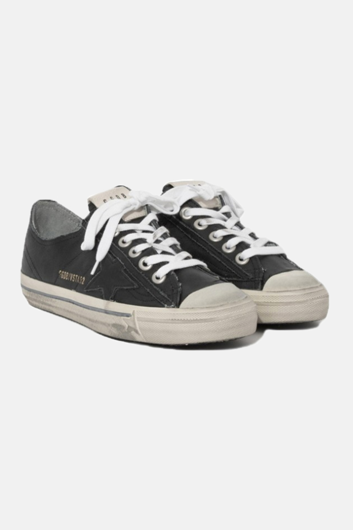 Golden Goose V-Star 2 Sneaker Shoes - Black Diesel | Garmentory