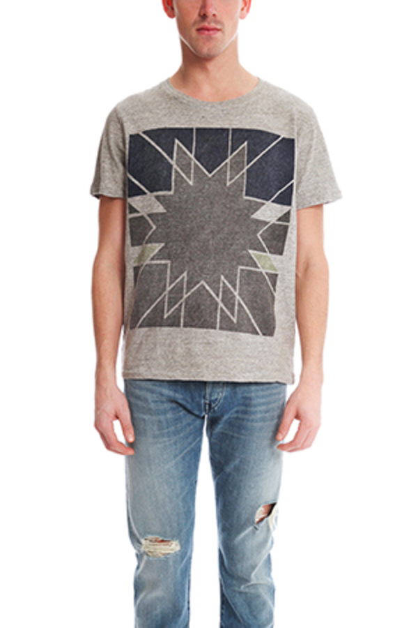 Remi Relief Twist Recycle Morning Star T-Shirt - Heather Grey Remi Relief Twist Recycle Morning Star T-Shirt - Heather Grey