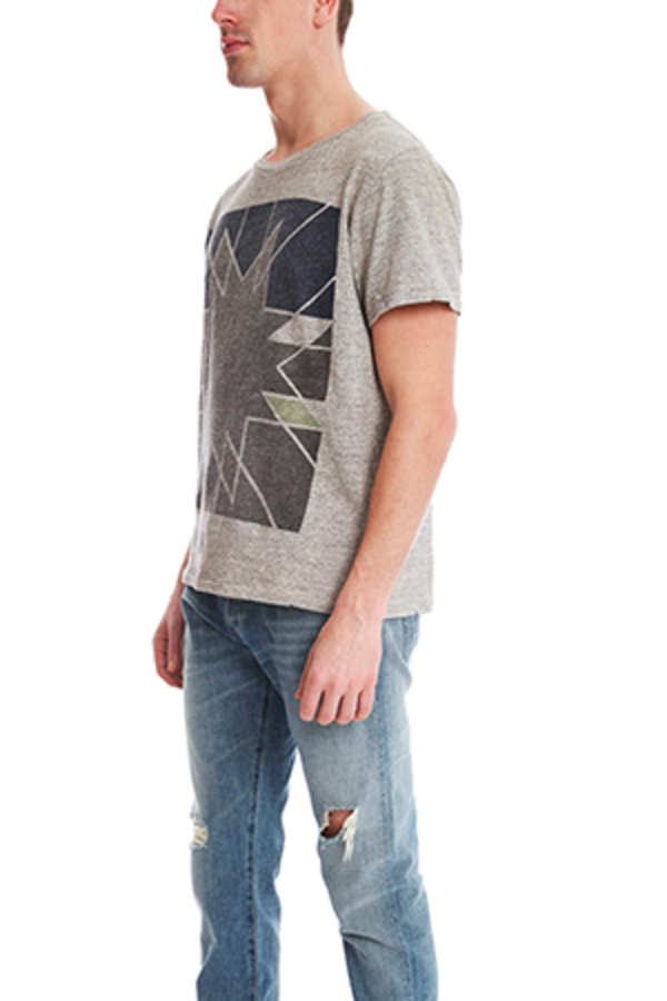 Remi Relief Twist Recycle Morning Star T-Shirt - Heather Grey Remi Relief Twist Recycle Morning Star T-Shirt - Heather Grey