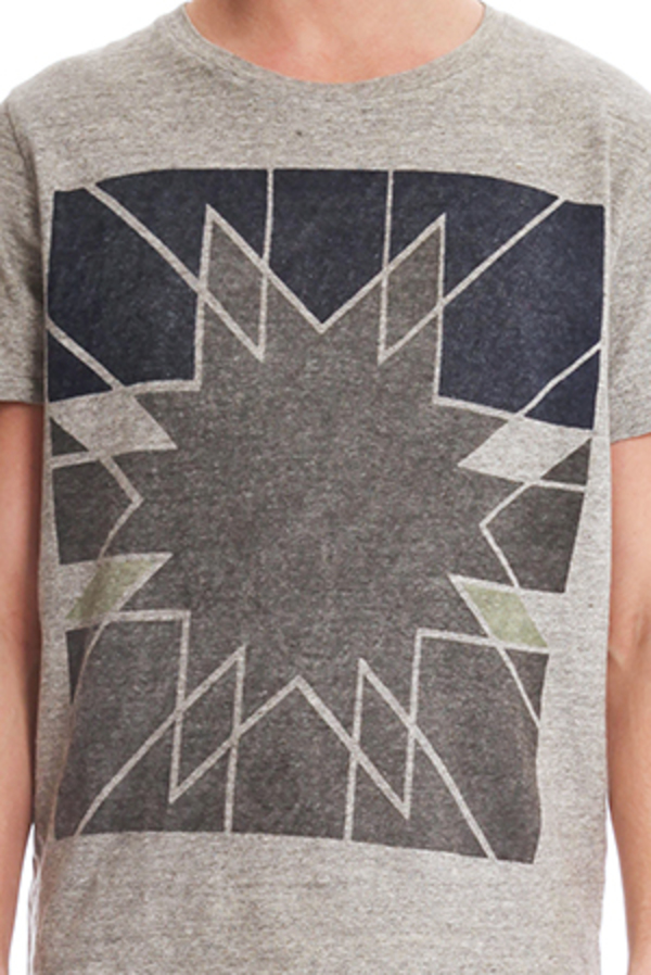 Remi Relief Twist Recycle Morning Star T-Shirt - Heather Grey Remi Relief Twist Recycle Morning Star T-Shirt - Heather Grey