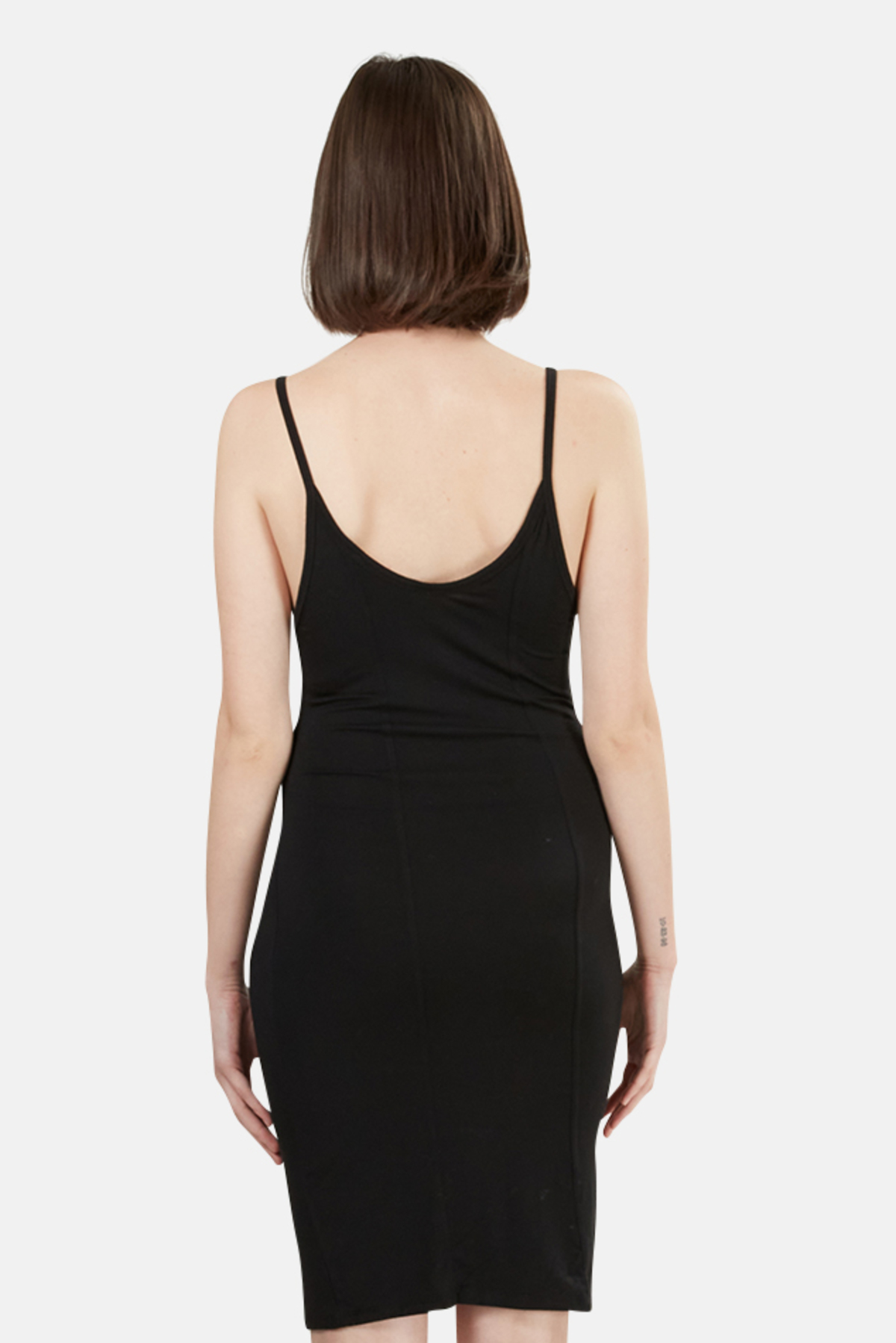 T by Alexander Wang Detail Stitch Stretch Dress - Black - Image 4 of 4