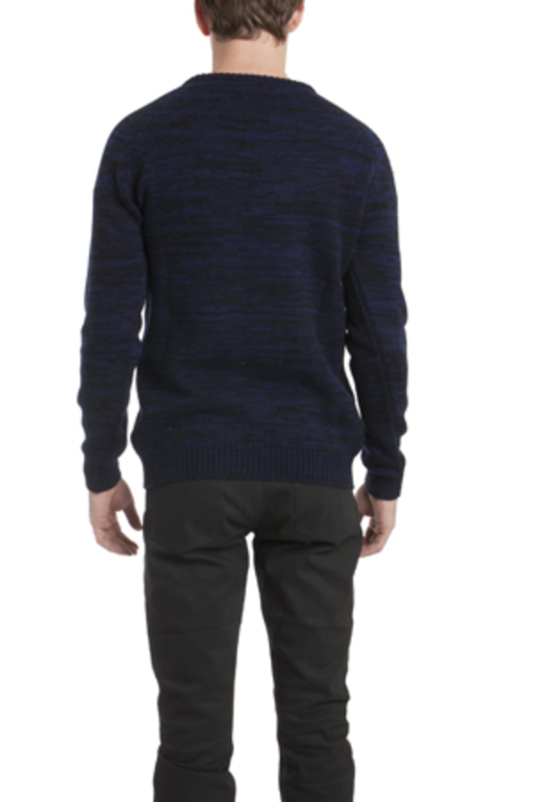 Hentsch Man Melange Sweater - Navy Hentsch Man Melange Sweater - Navy