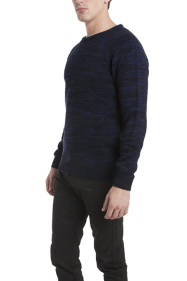 Hentsch Man Melange Sweater - Navy Hentsch Man Melange Sweater - Navy
