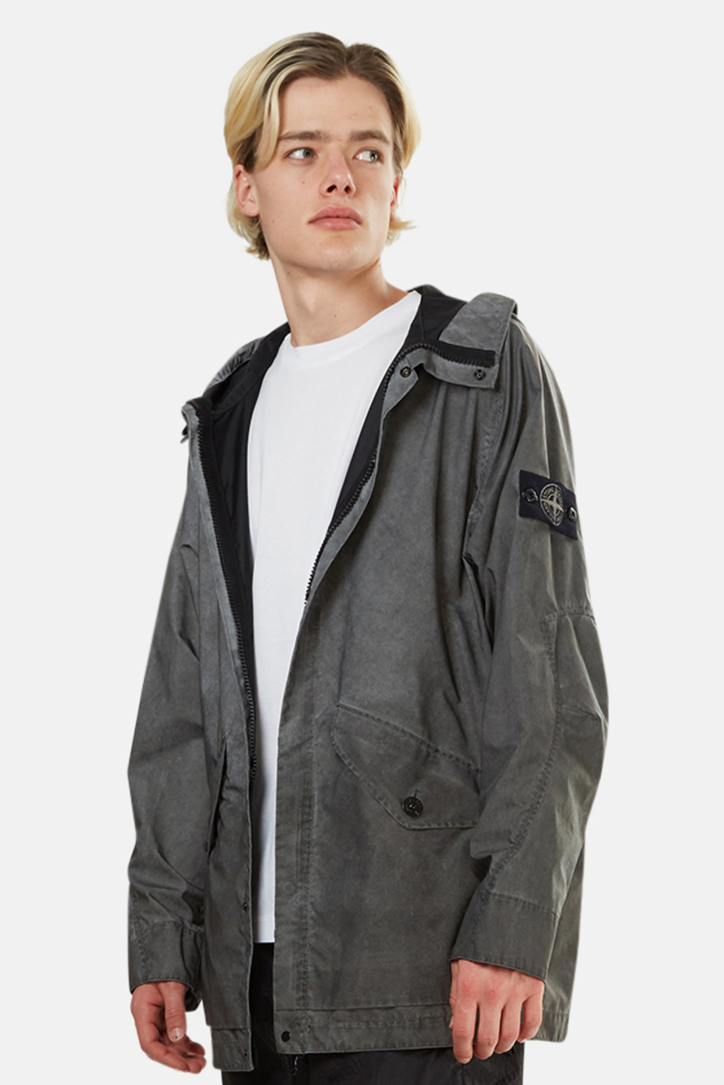 Reflective Grey Stone Island Coat Stone Island Plated Reflective