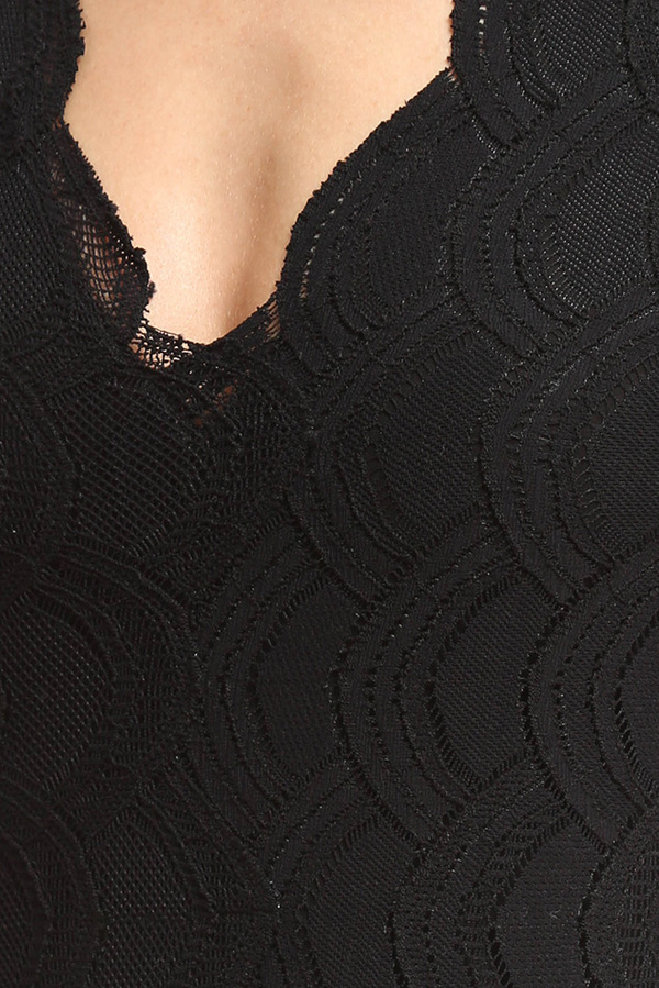 Nightcap Victorian Deep V Pencil Dress - Black Nightcap Victorian Deep V Pencil Dress - Black
