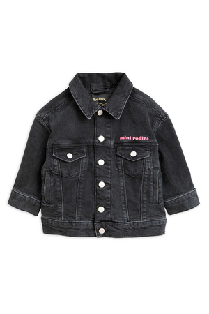 mini black denim jacket
