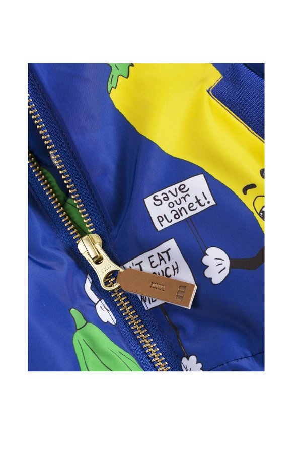 Kids Mini Rodini Veggie Baseball Jacket - Blue Kids Mini Rodini Veggie Baseball Jacket - Blue