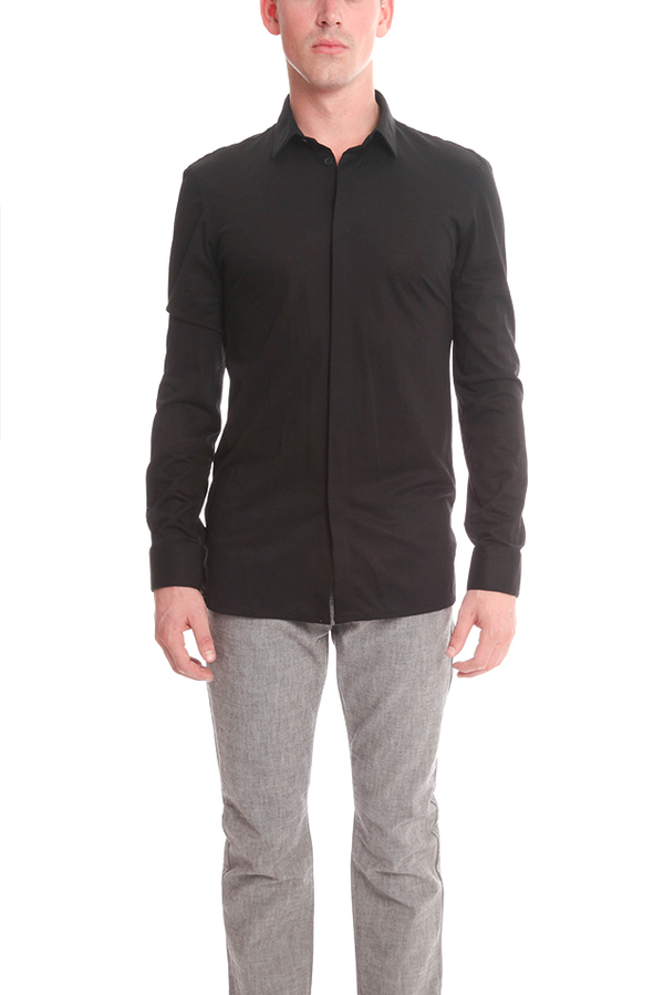 Helmut Lang Spring Pique Shirt - Black Helmut Lang Spring Pique Shirt - Black