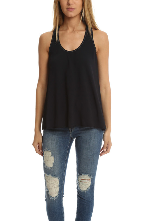 Helmut Lang Back Slit Tank - Navy Helmut Lang Back Slit Tank - Navy