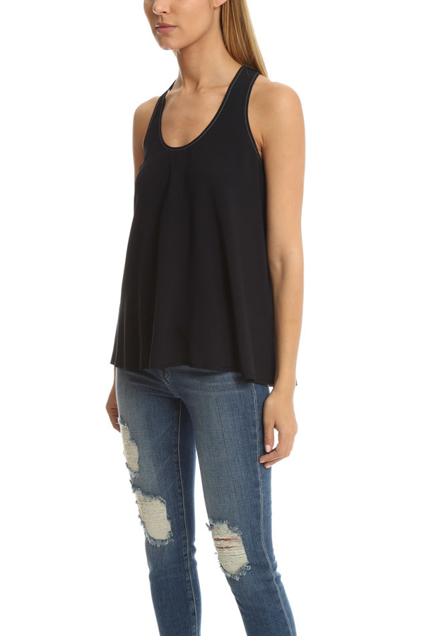 Helmut Lang Back Slit Tank - Navy Helmut Lang Back Slit Tank - Navy