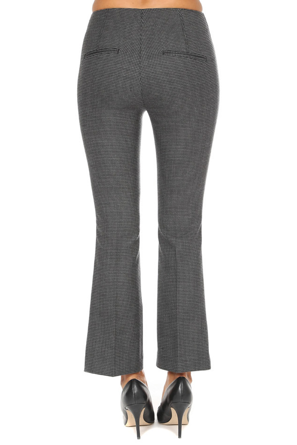Helmut Lang Houndstooth Cropped Flare Pant - Melange Grey Helmut Lang Houndstooth Cropped Flare Pant - Melange Grey