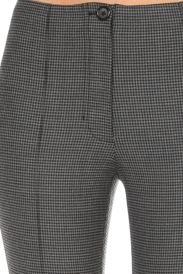 Helmut Lang Houndstooth Cropped Flare Pant - Melange Grey Helmut Lang Houndstooth Cropped Flare Pant - Melange Grey