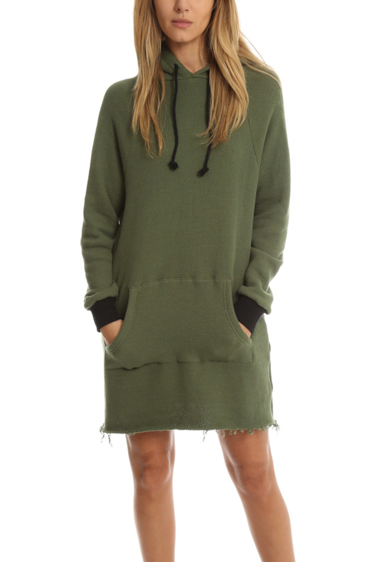 Blue&Cream Weezy Hoodie Dress - Army | Garmentory