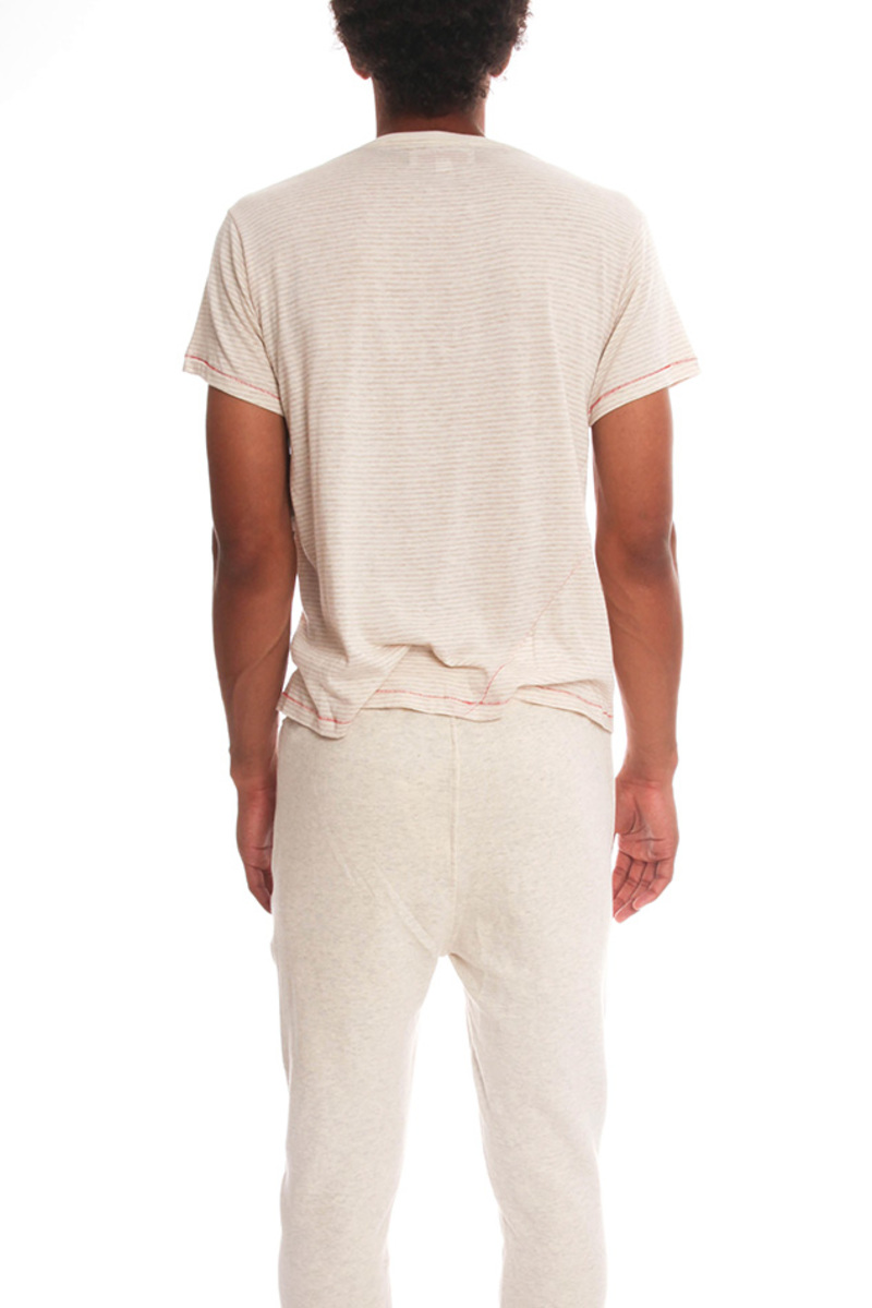 18 Waits Striped Classic T-Shirt - Cream