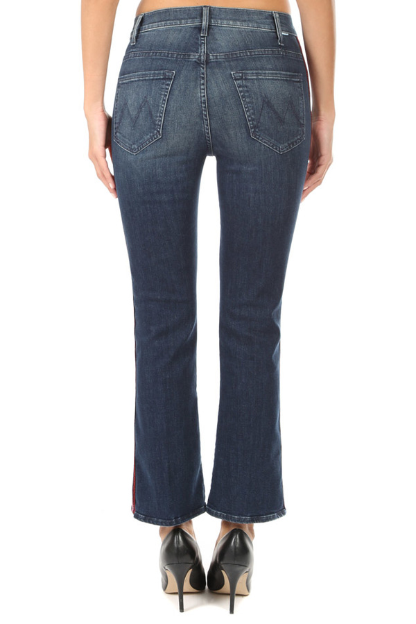 Mother Denim The Hustler Ankle Jean - Here Kitty Kitty Glitter Racer Mother Denim The Hustler Ankle Jean - Here Kitty Kitty Glitter Racer