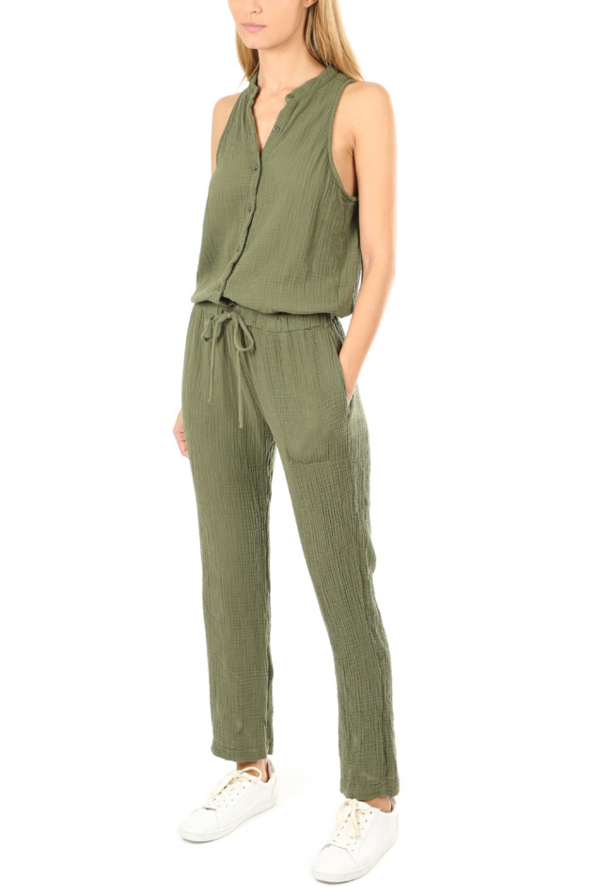 Bella Dahl Straight Leg Jumpsuit - Olive Branch - Image 2 of 4