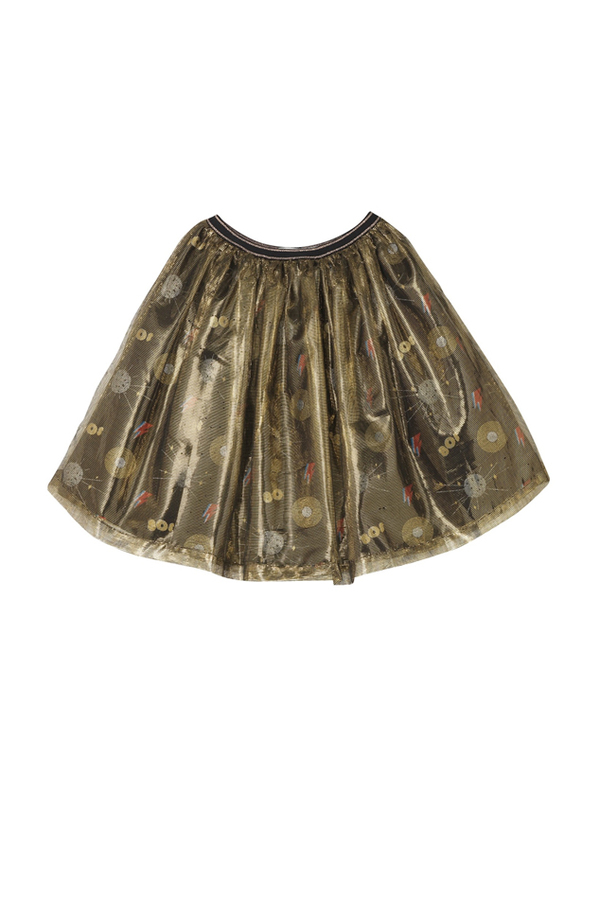 Kids Oaks of Acorn Disco Print Party Skirt - Multi/Gold Kids Oaks of Acorn Disco Print Party Skirt - Multi/Gold