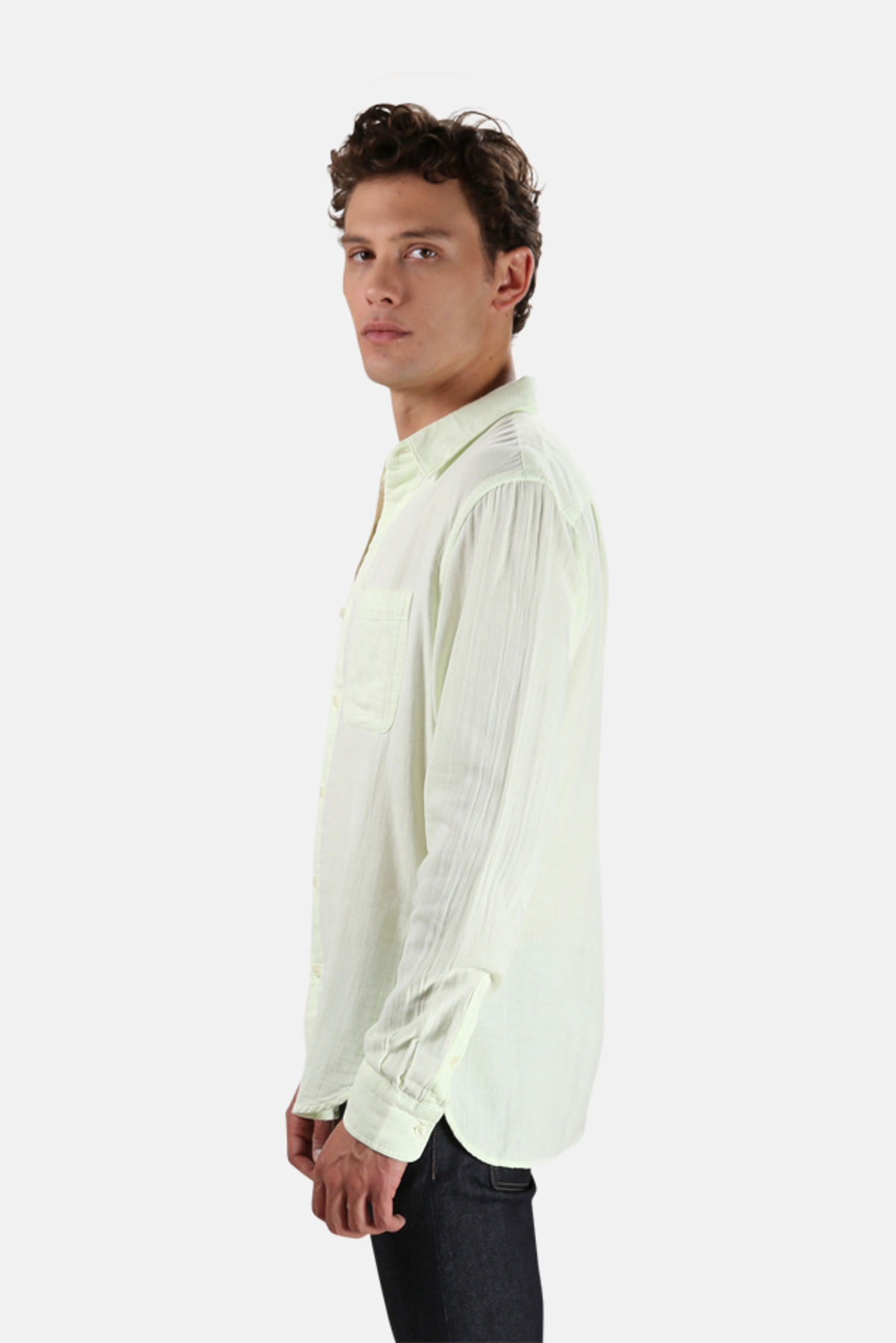Kato The Ripper Slim French Seam Shirt - Neon Vintage | Garmentory