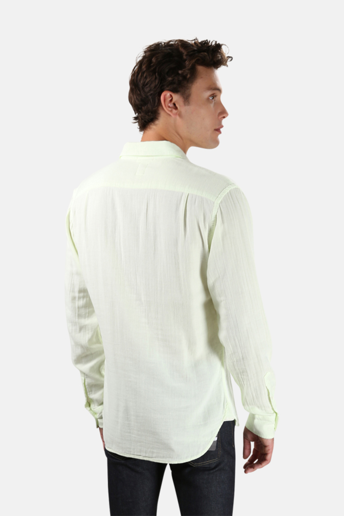Kato The Ripper Slim French Seam Shirt - Neon Vintage | Garmentory