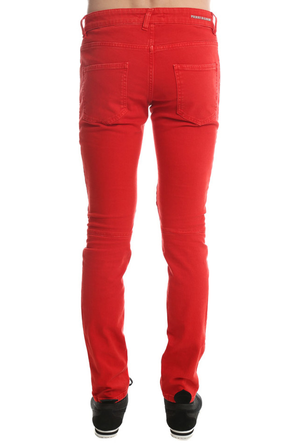 all red balmain jeans