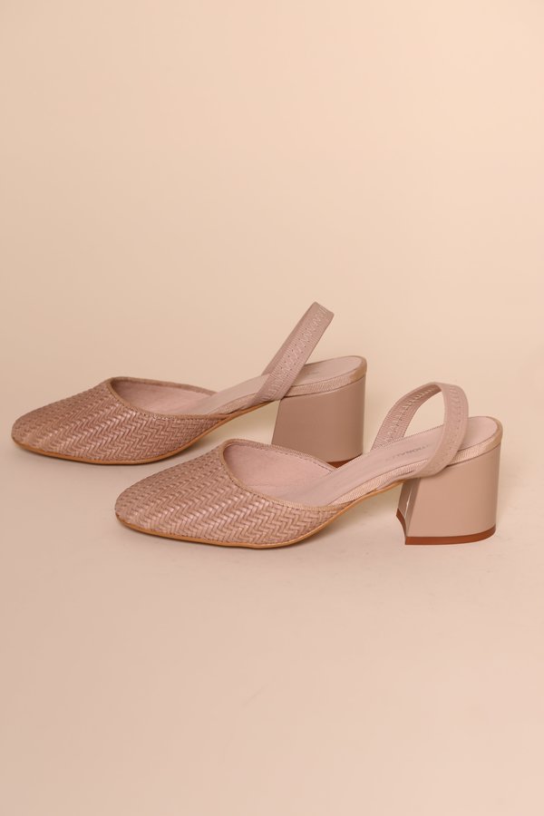"INTENTIONALLY __________." FRIDA Heel - Sable Woven "INTENTIONALLY __________." FRIDA Heel - Sable Woven