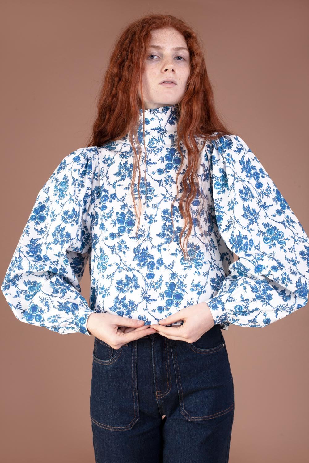 【海外限定】GinaBacconi ドレス☆Blue Mylene Embroidered Flor JEANMACLEAN/ジャンマクレーン】キャミソール ワンカラー