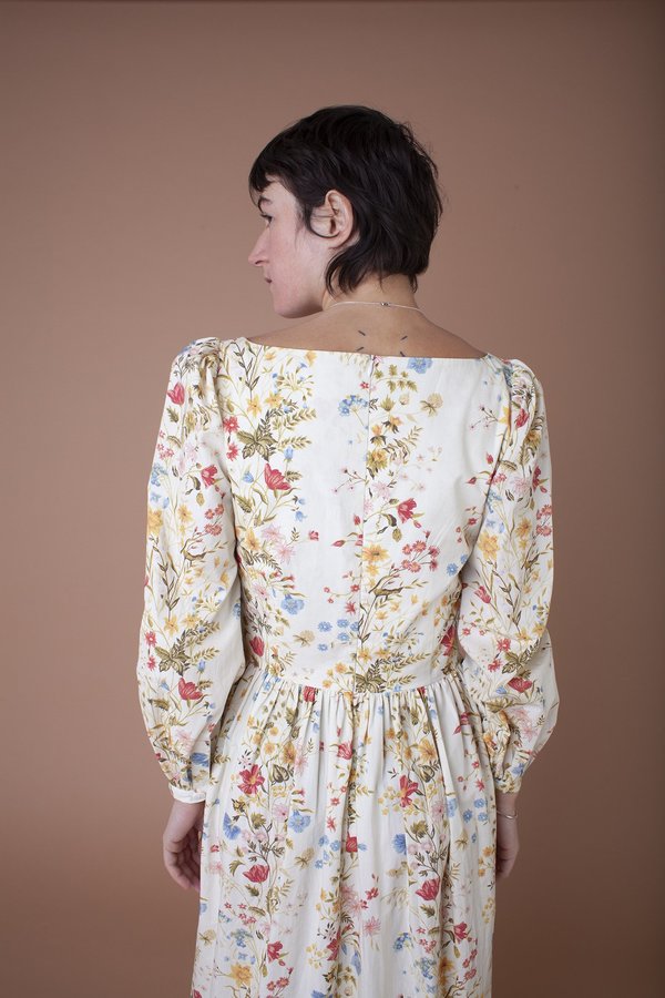 Meadows Marigold Dress - Cream Floral | Garmentory