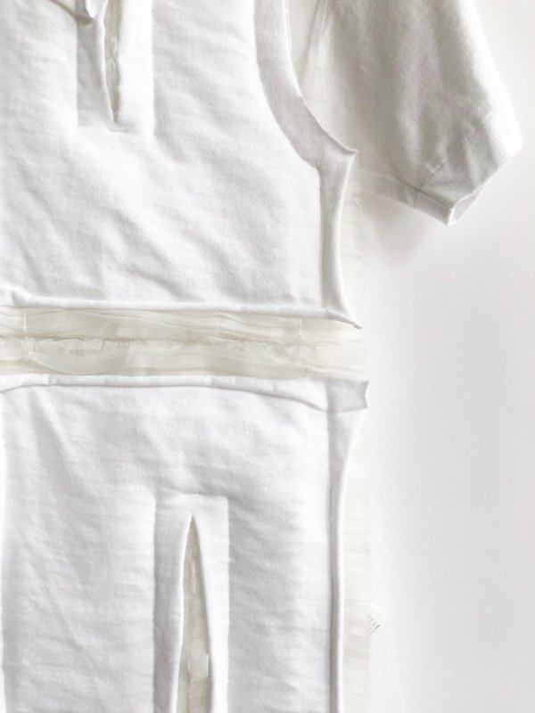 Pre-loved] Comme des Garçons Patchwork X T-shirt - White | Garmentory