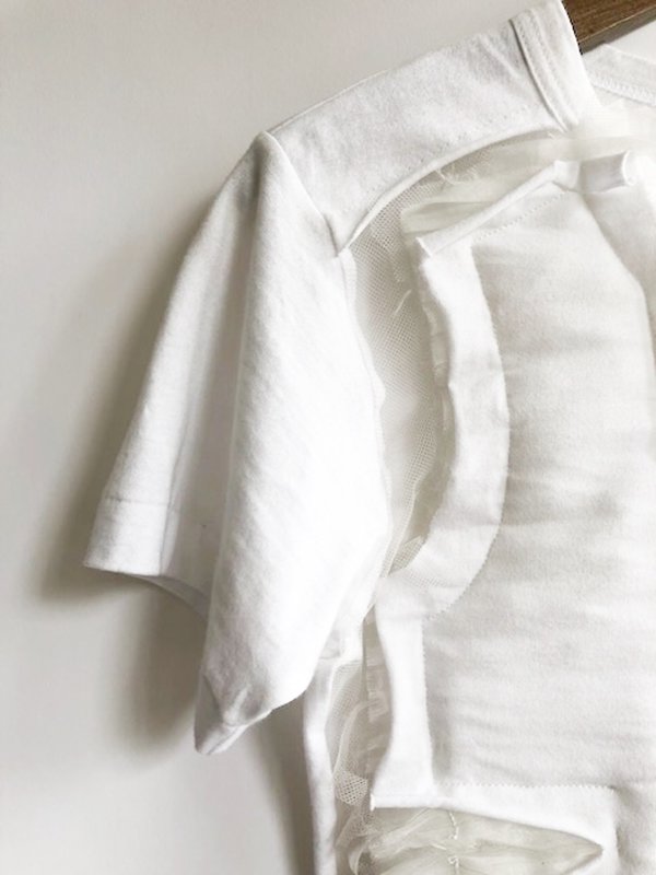 Pre-loved] Comme des Garçons Patchwork X T-shirt - White | Garmentory