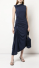 Sies Marjan Fontana Side-Ruched Dress - Marine Navy - Thumbnail 2