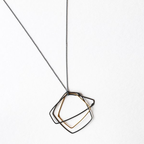 Gabrielle Desmarais Gold & Oxidized Silver Necklace Gabrielle Desmarais Gold & Oxidized Silver Necklace