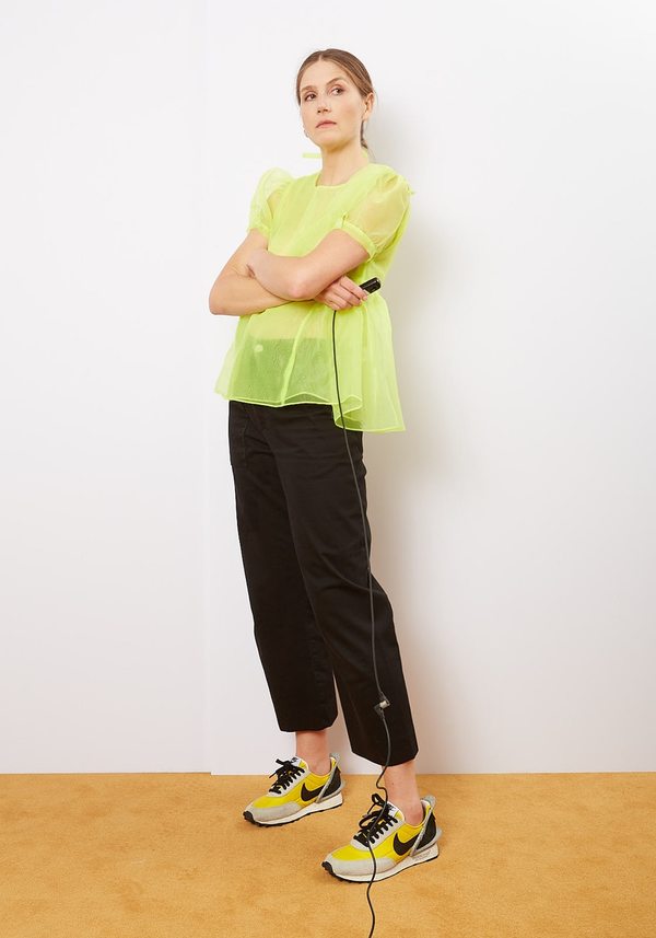 Sandy Liang Bobo Top - Neon Yellow