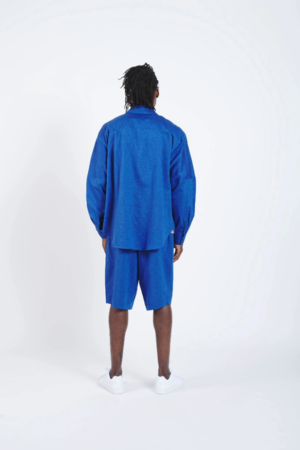 HOUSE OF THE VERY ISLANDS DRIVE SHAFT OVERSIZED SHIRT JACKET - BLUE HOUSE OF THE VERY ISLANDS DRIVE SHAFT OVERSIZED SHIRT JACKET - BLUE