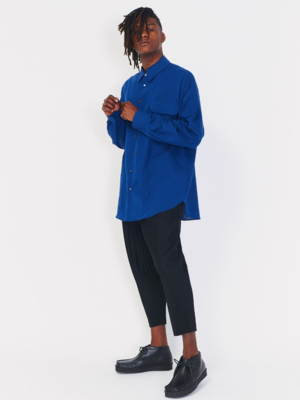 HOUSE OF THE VERY ISLANDS DRIVE SHAFT OVERSIZED SHIRT JACKET - BLUE HOUSE OF THE VERY ISLANDS DRIVE SHAFT OVERSIZED SHIRT JACKET - BLUE