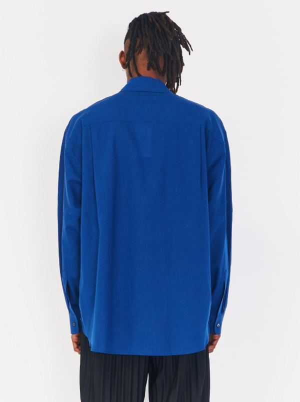 HOUSE OF THE VERY ISLANDS DRIVE SHAFT OVERSIZED SHIRT JACKET - BLUE HOUSE OF THE VERY ISLANDS DRIVE SHAFT OVERSIZED SHIRT JACKET - BLUE