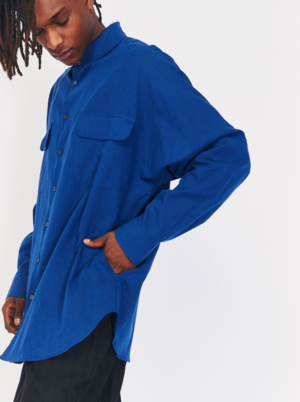 HOUSE OF THE VERY ISLANDS DRIVE SHAFT OVERSIZED SHIRT JACKET - BLUE HOUSE OF THE VERY ISLANDS DRIVE SHAFT OVERSIZED SHIRT JACKET - BLUE