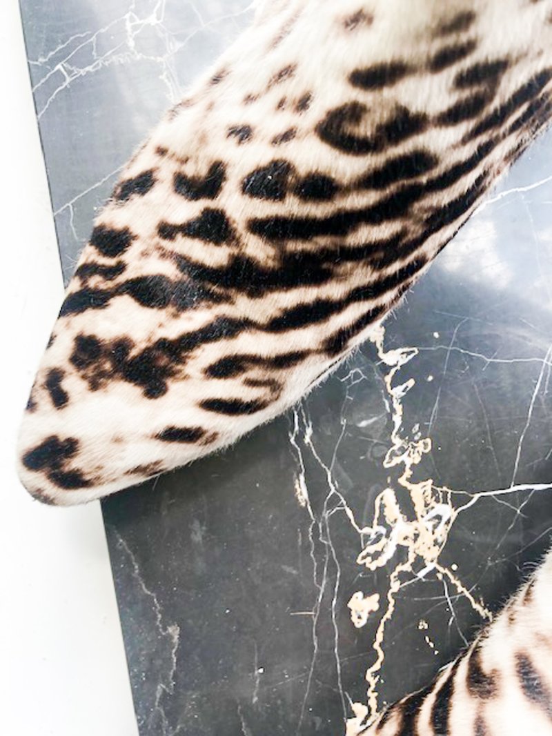 Pre-loved] Aquatalia Leopard Print Ankle Boots Leopard Garmentory