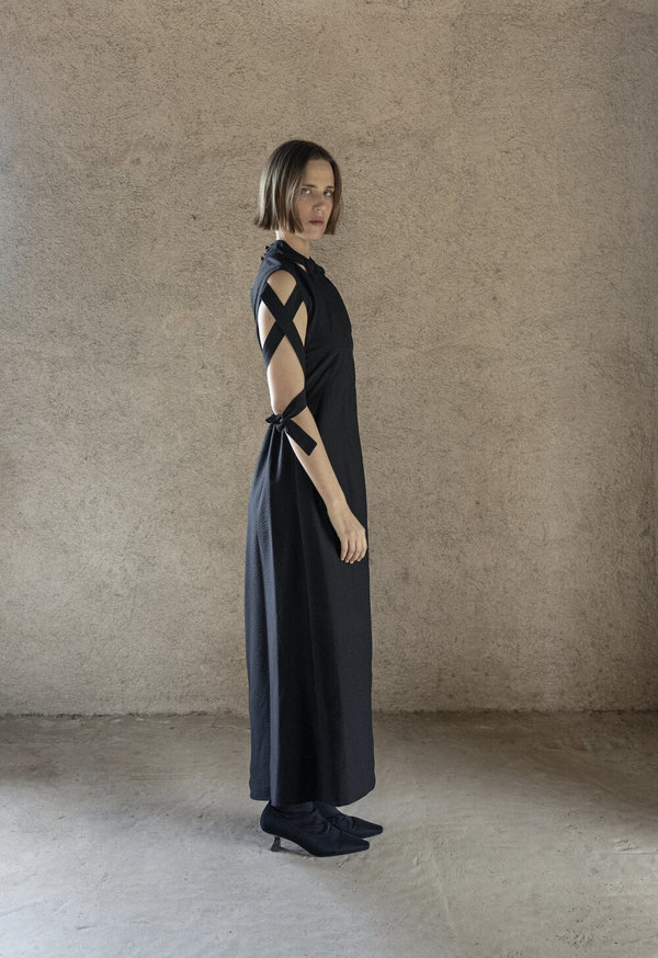 K M by L A N G E Open Back Lena Dress - Black K M by L A N G E Open Back Lena Dress - Black