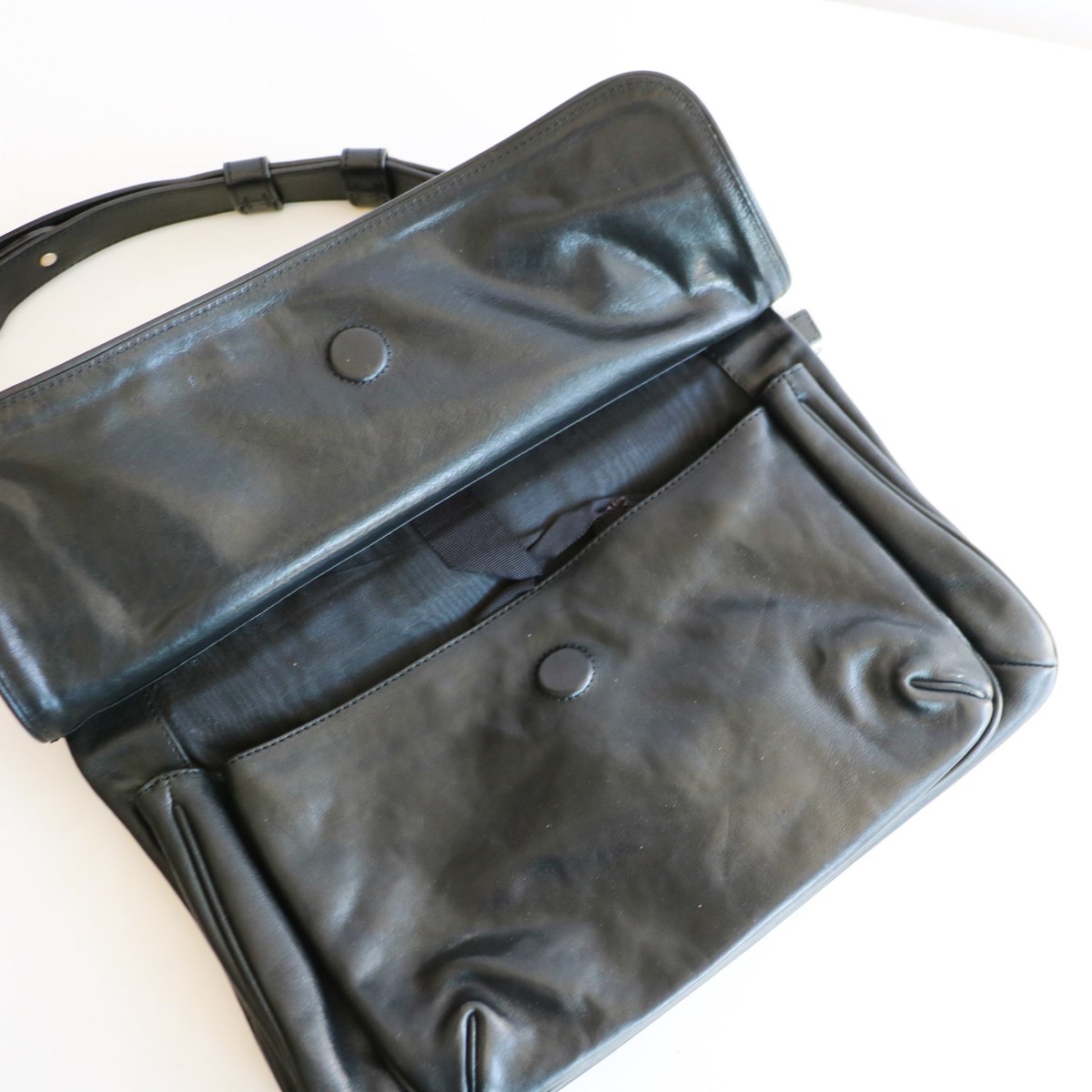 Pre-loved] Dries Van Noten Leather Shoulder Bag - Black | Garmentory