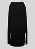 Berenik LONG ELASTIC WAIST SIDE SLOTS SKIRT - Black - Thumbnail 16