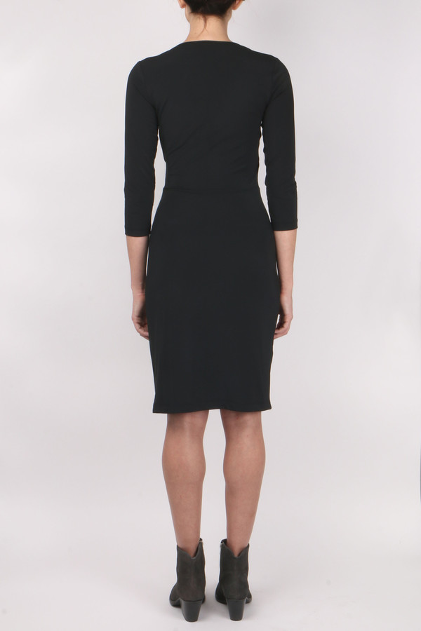 Peserico 3/4 Sleeve V Neck Dress - black Peserico 3/4 Sleeve V Neck Dress - black