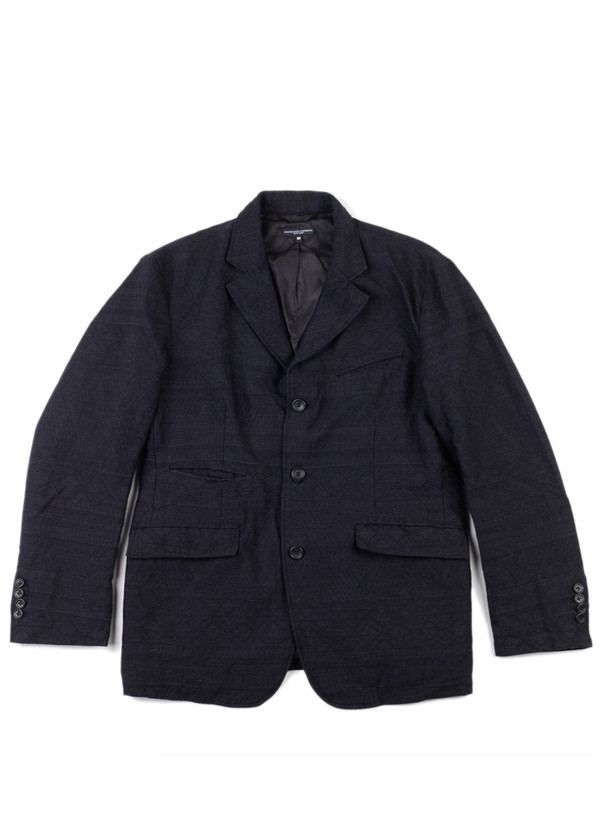 Engineered Garments Andover Wool Geo Jacquard Jacket - Charcoal Engineered Garments Andover Wool Geo Jacquard Jacket - Charcoal