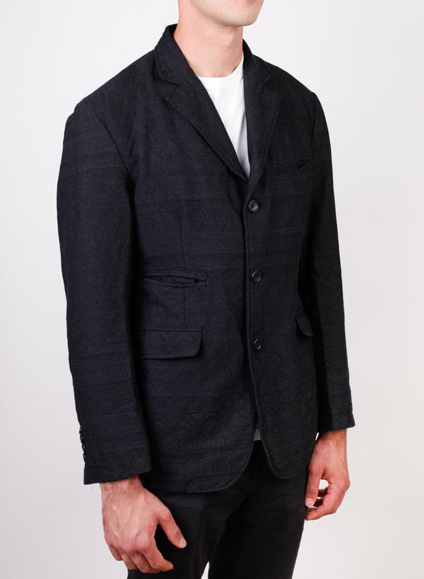 Engineered Garments Andover Wool Geo Jacquard Jacket - Charcoal Engineered Garments Andover Wool Geo Jacquard Jacket - Charcoal