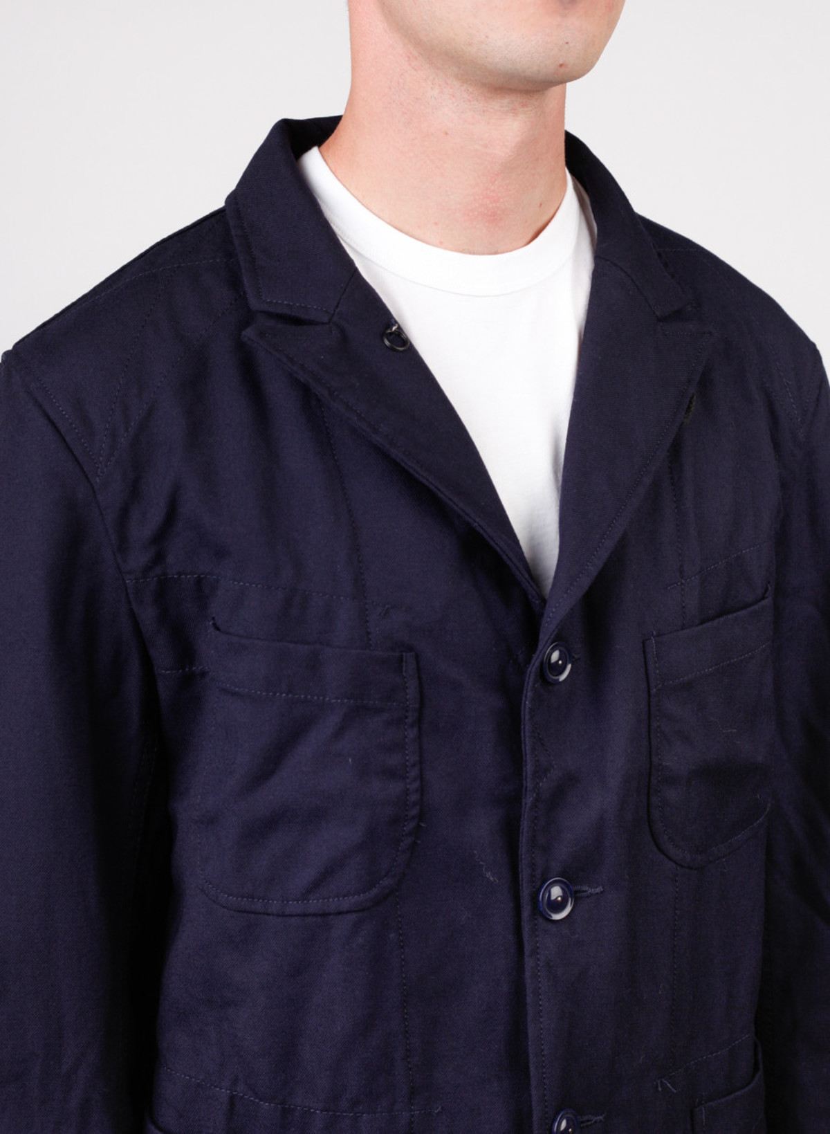 Engineered Garments Bedford ユニフォームサージ Engineered Garments Bedford Uniform Serge Jacket - Dark Navy